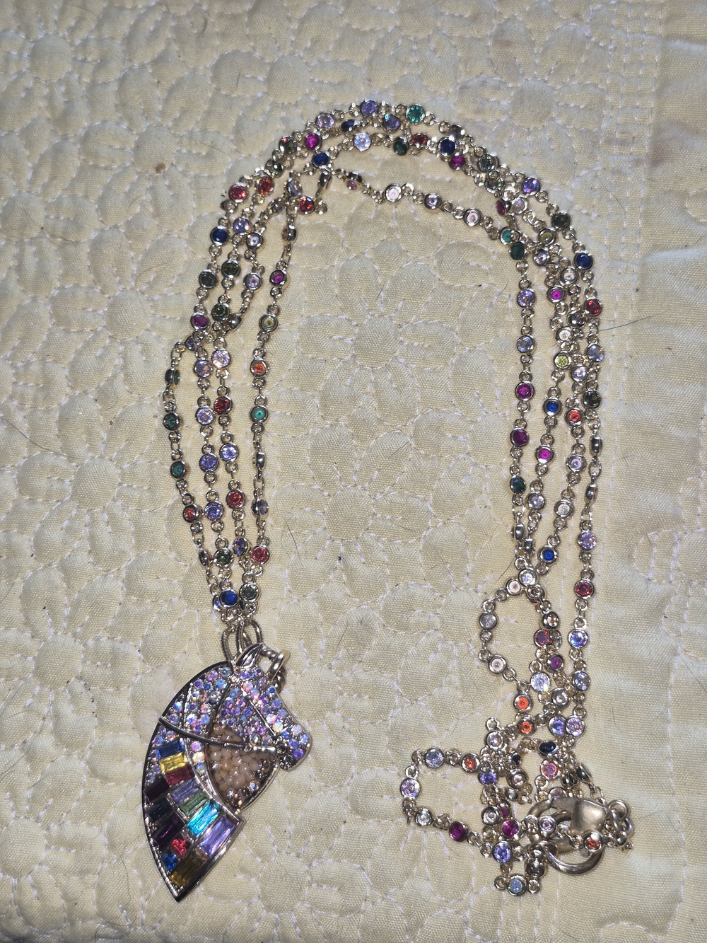 Multicolor Crystal Horse Pendant Necklace - Women Jewelry